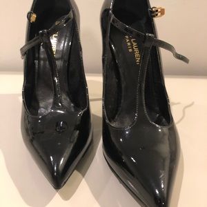 YSL patent T-Strap pump 37.5